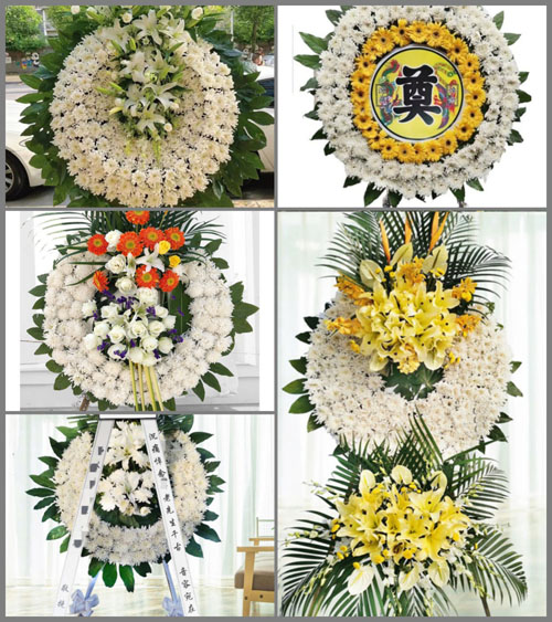 湖北黄冈市黄梅县濯港镇浪口村花圈速递